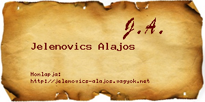 Jelenovics Alajos névjegykártya